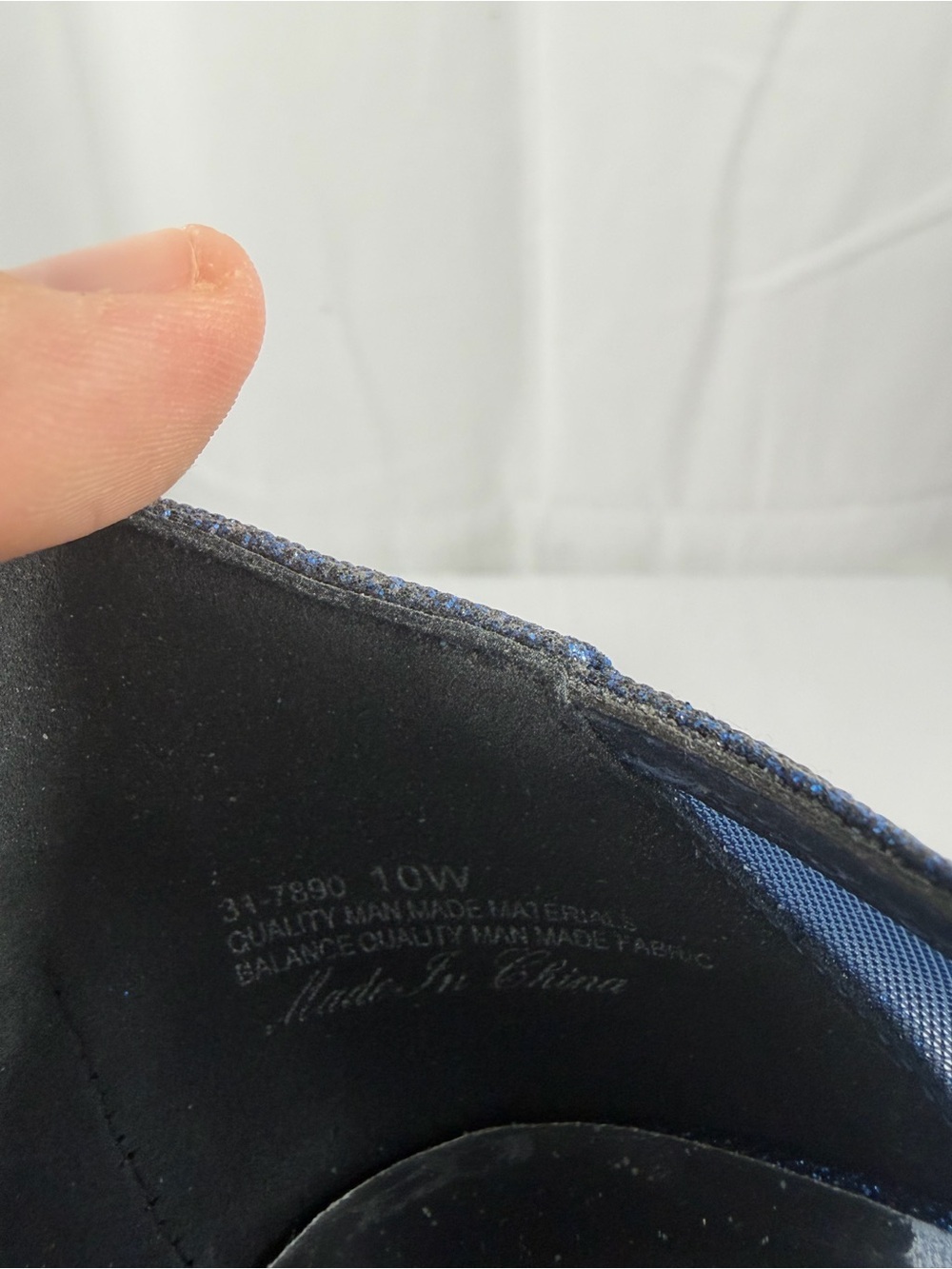 NWT Easy Street Women’s Size 10W Blue Glitter Peep-Toe Pump Heels - Picture 3 of 8